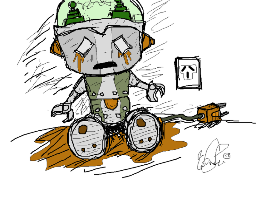 robot triste